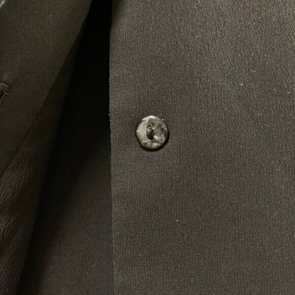 Vintage Satin Trim Hidden Button Blouse Black - Picture 5 of 15